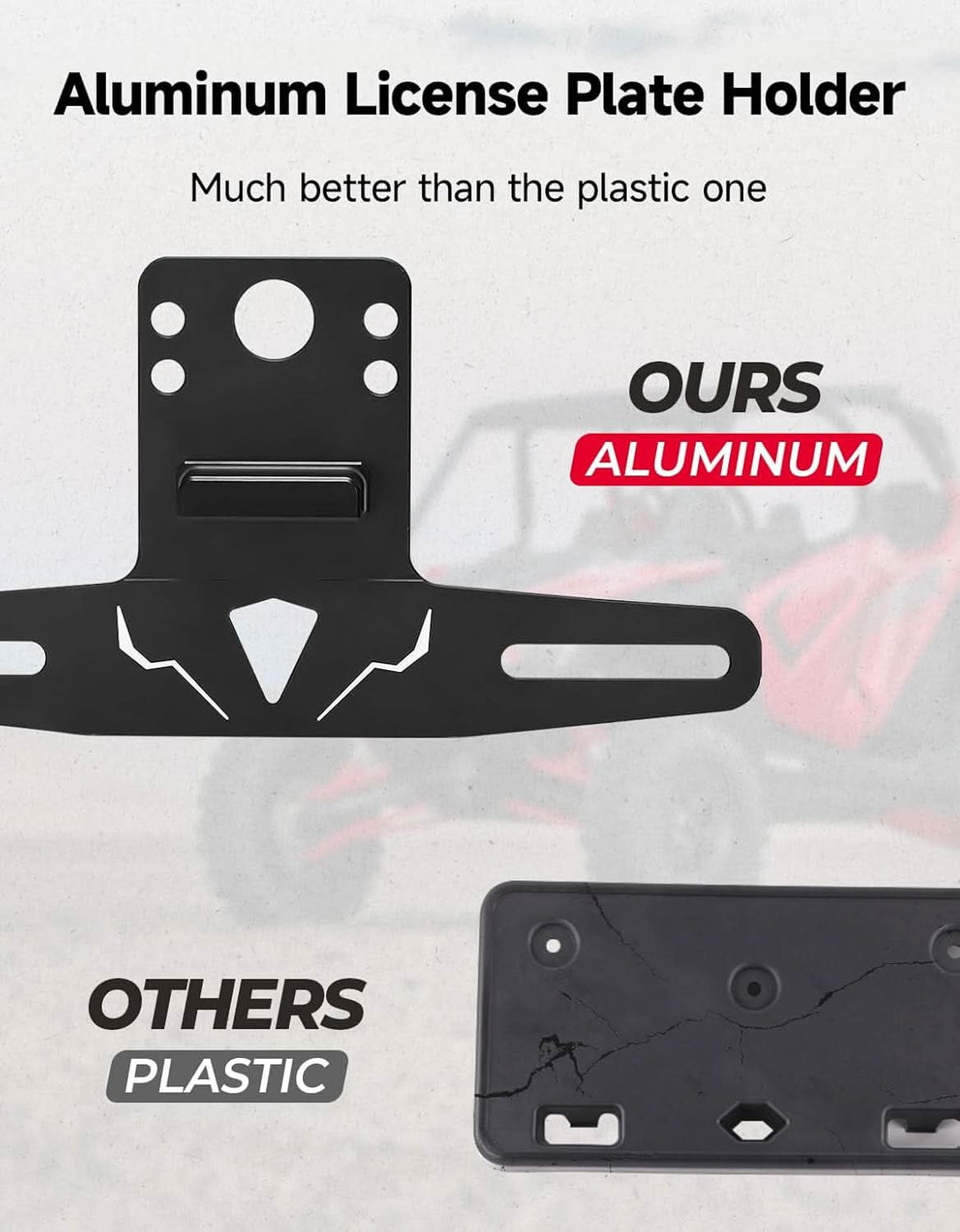 4 Triangle UTV Turn Signal Light Kit with Horn & License Plate Holder for Polaris, Can-Am, Teryx, CFMOTO - Kemimoto