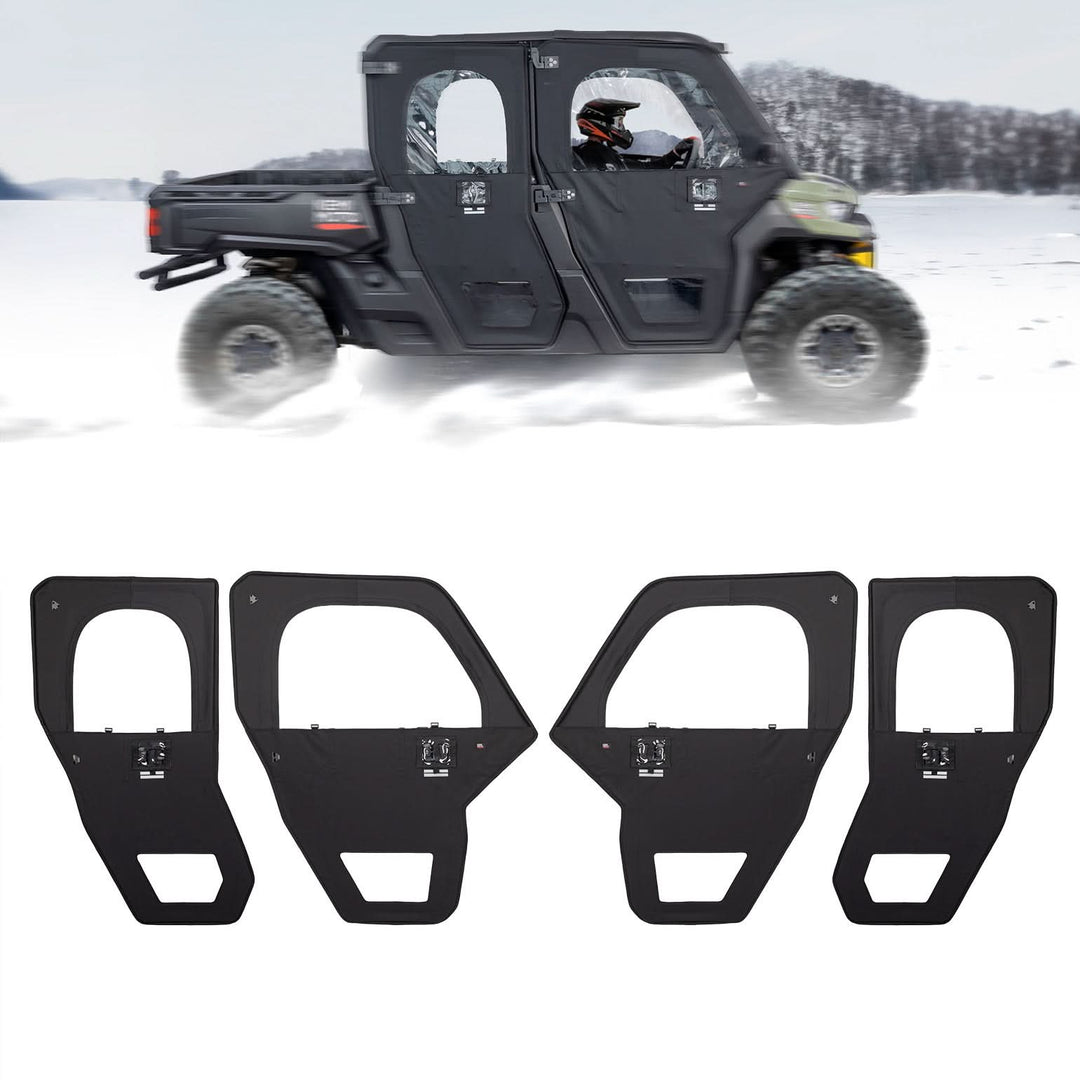 UTV Framed Doors for Can-Am Defender Max HD 7/8/9/10 – Full Enclosure Kit, 2022–2024 - Kemimoto