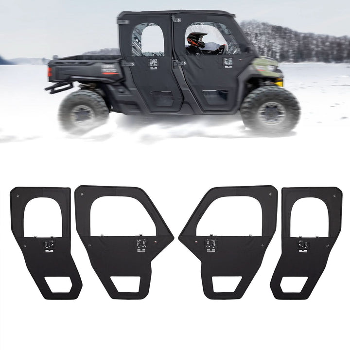 UTV Framed Doors for Can-Am Defender Max HD 7/8/9/10 – Full Enclosure Kit, 2022–2024 - Kemimoto