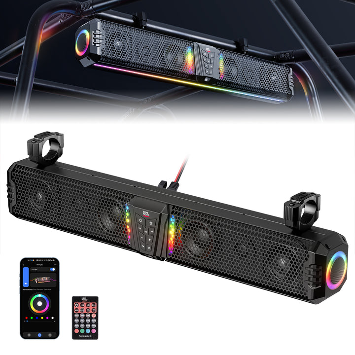 KEMIMOTO Midnight 80 32-inch 6-Speaker RGB UTV Sound Bar
