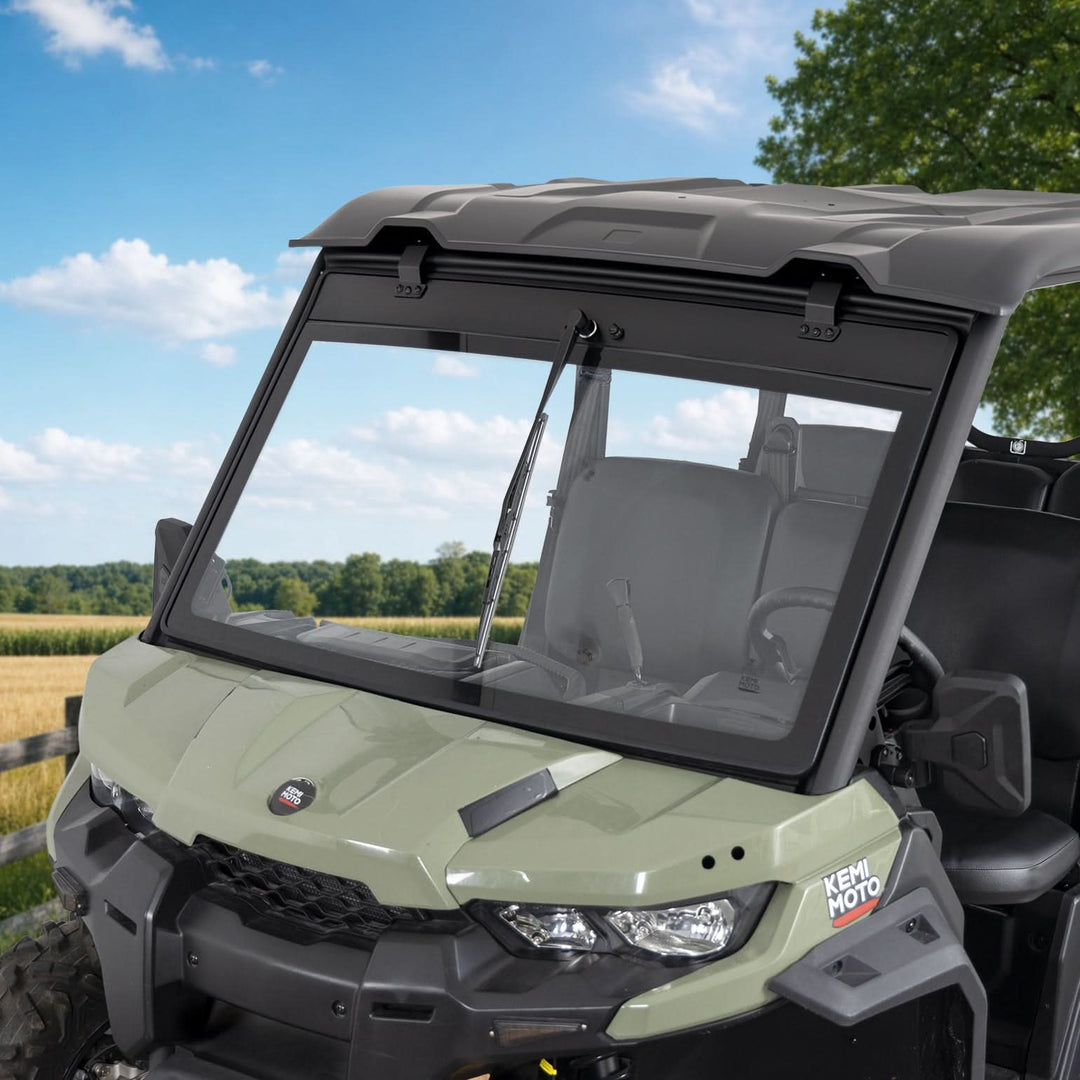 7mm Laminated Glass Windshield with Electric Wiper for Can-Am Defender & Defender MAX