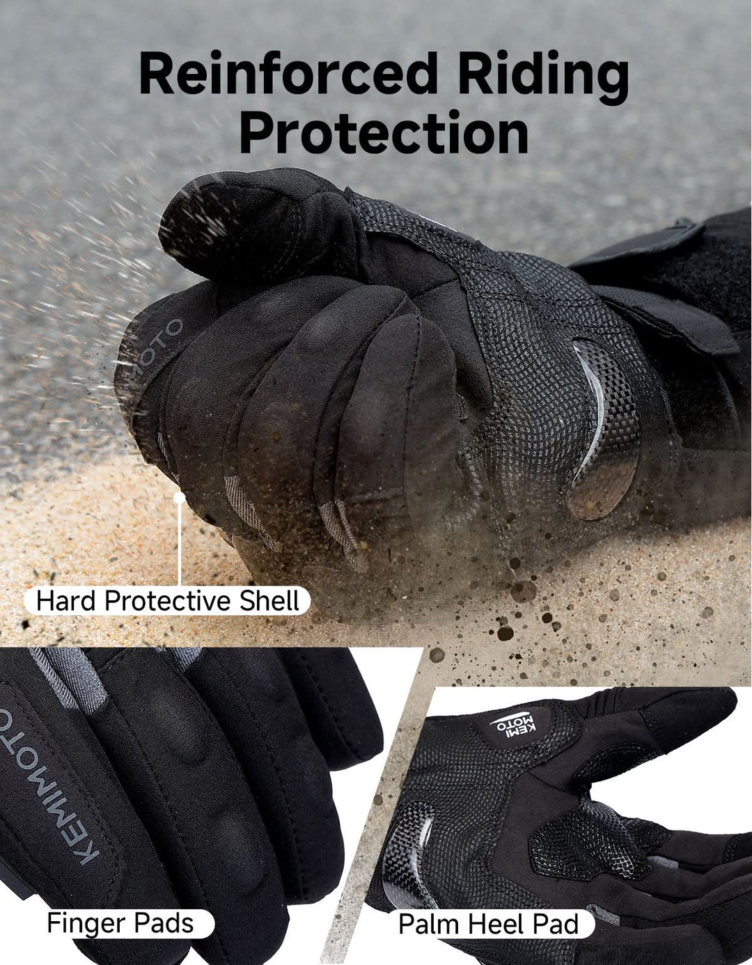 Waterproof Protection Dual-Zone Heated ADV Riding Gloves