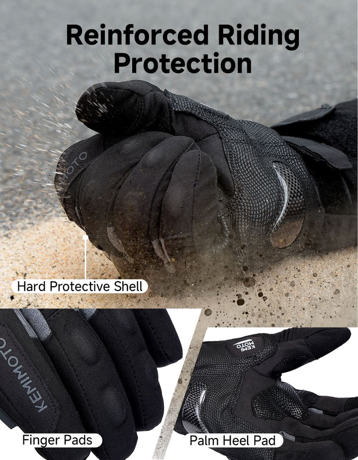 Waterproof Protection Dual-Zone Heated ADV Riding Gloves