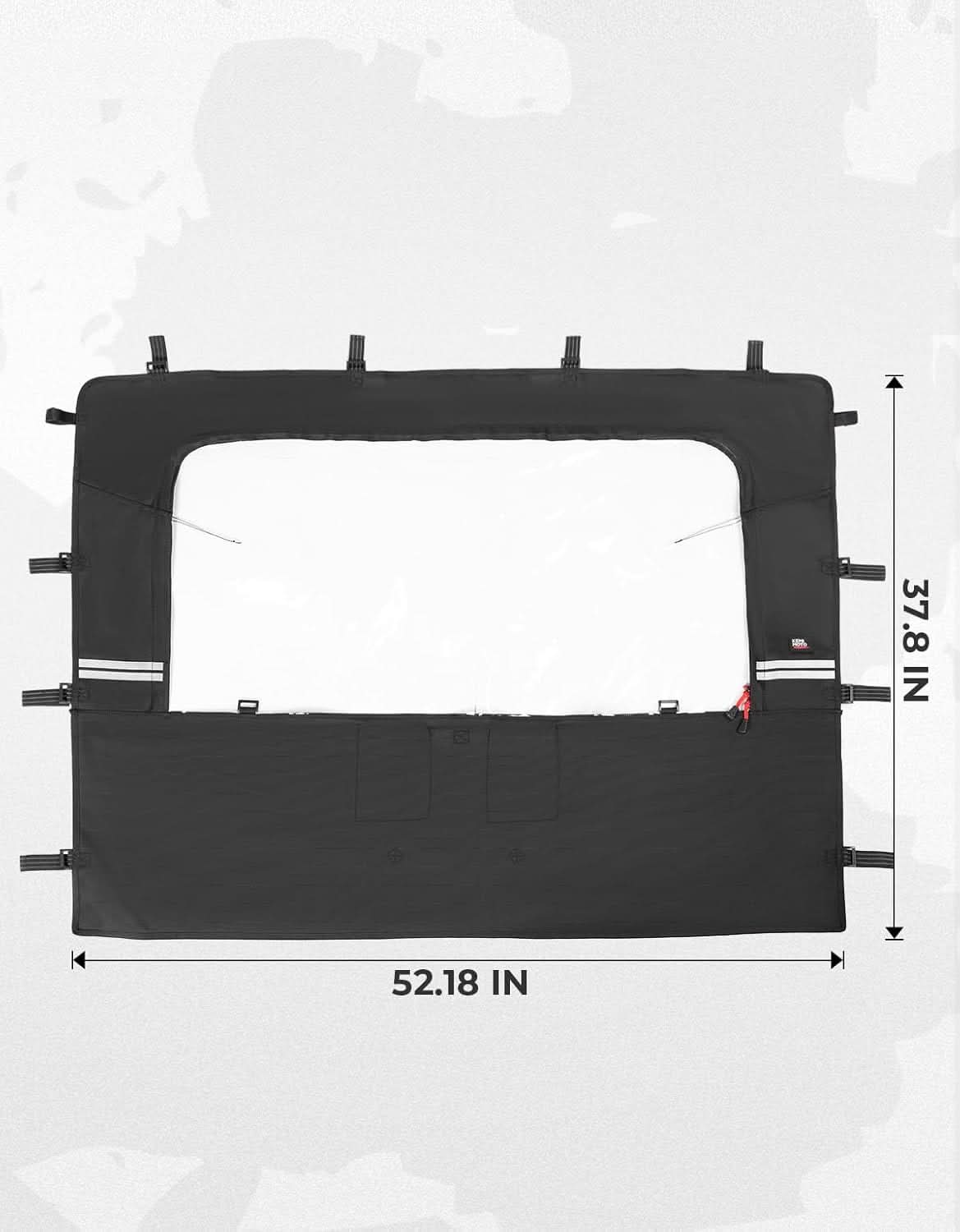 UTV Soft Rear Windshield for Hisun 500/700, Massimo MSU500/700 & Cub Cadet 500/700 - Kemimoto