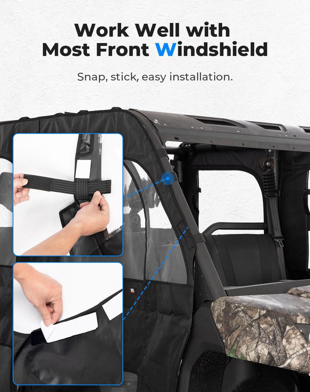 Kemimtoo CFMOTO UForce 1000XL Soft Cab Enclosure Doors