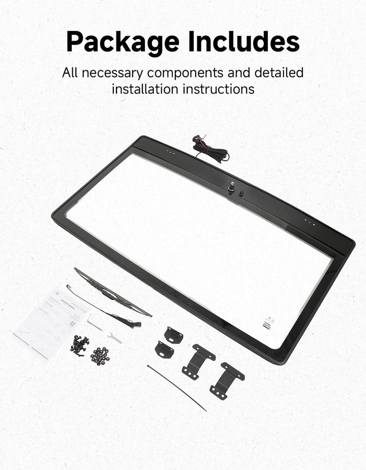 7mm Laminated Glass Windshield with Electric Wiper for Can-Am Defender & Defender MAX