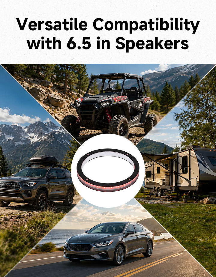 Universal 6.5" Dreamcolor LED Speaker Rings (4 Pack)