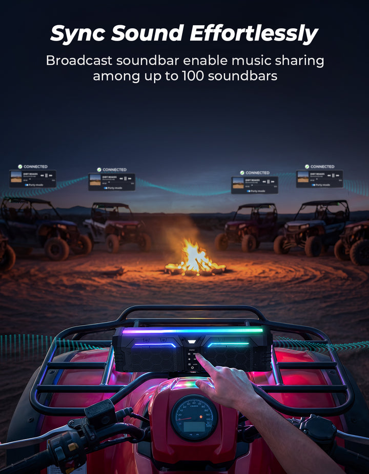 Midnight 50 Gen2 Metal 20" 6-Speaker Sound Bar with Dynamic RGB