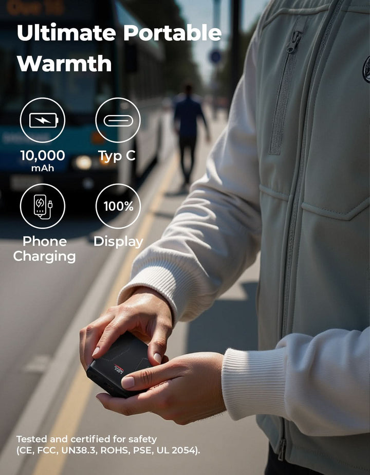 Mercerized Velvet Heated Vest with Battery Pack Included