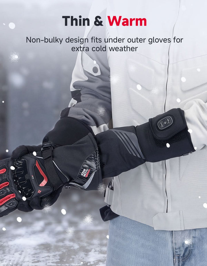 Heated Motorcycle Gloves with Touchscreen