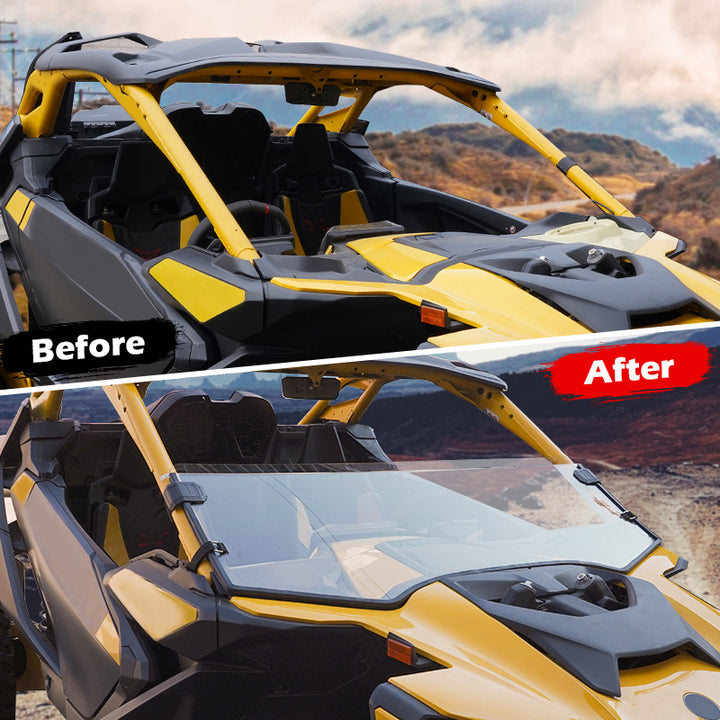 Clear Half Windshield for Can-Am Maverick R 2024+ - Kemimoto
