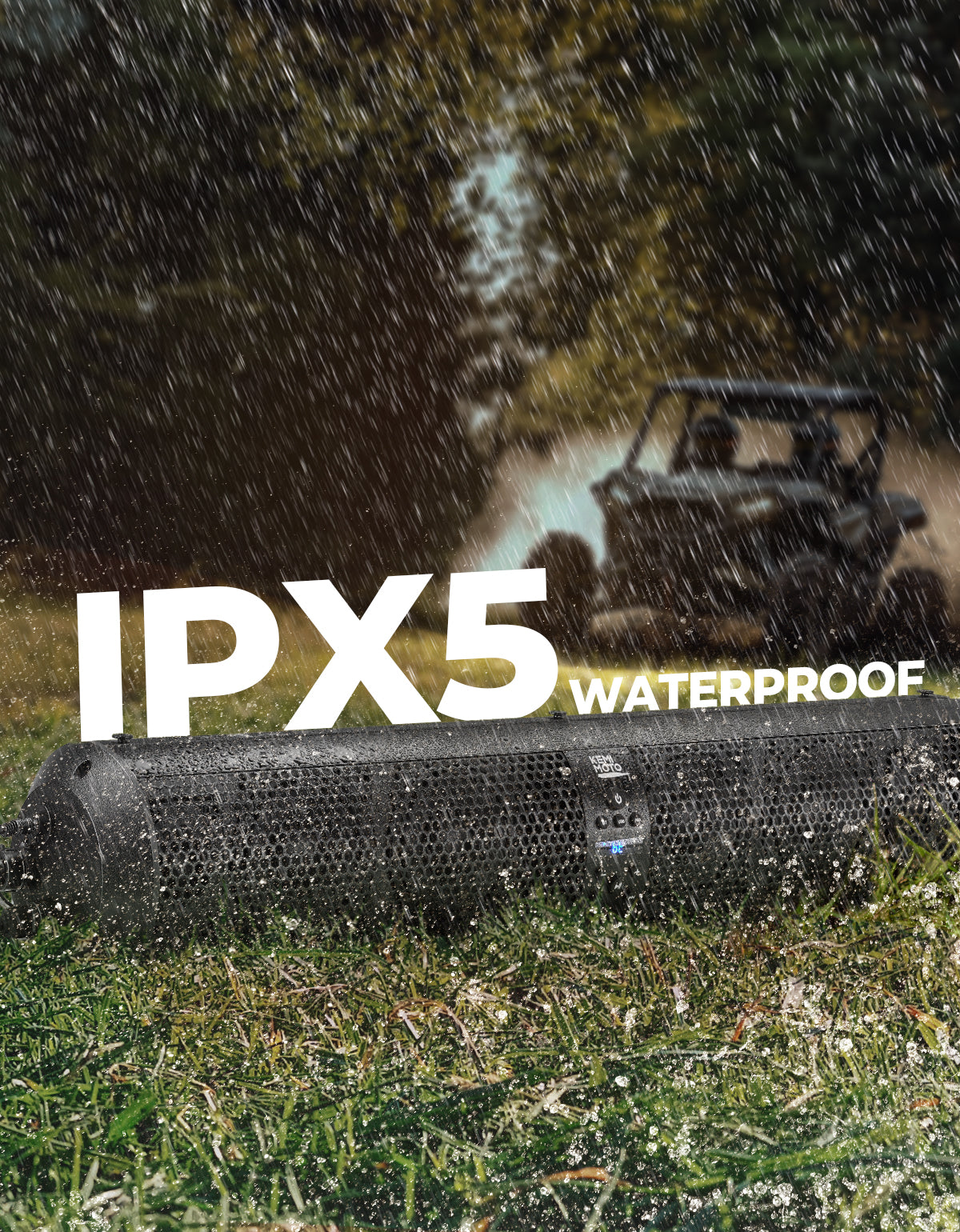 6 Speaker UTV Bluetooth Sound Bar for Can Am Maverick X3/ RZR w/ 1.56