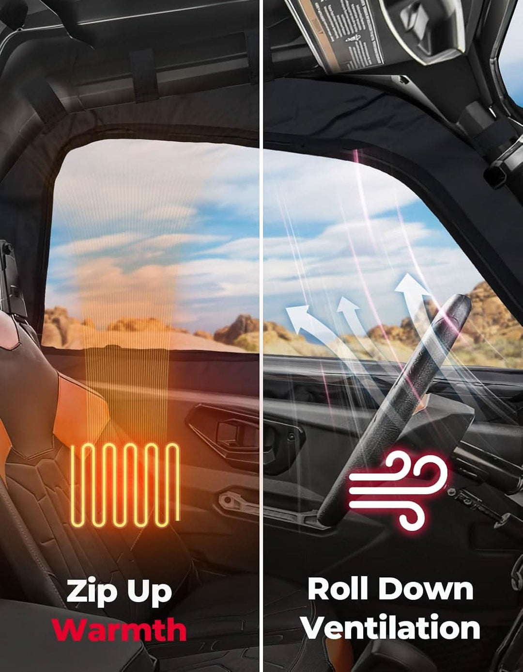 Upgraded Soft Upper Doors for Polaris General 4 1000 / XP 4 1000