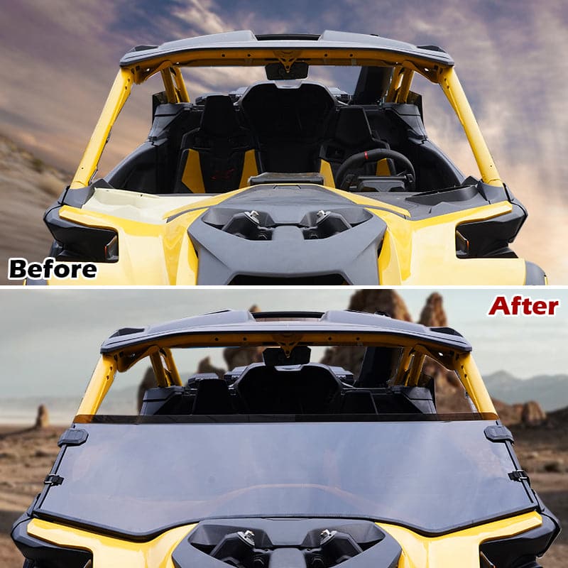 Tinted Half Windshield for Can-Am Maverick R 2024+ - Kemimoto