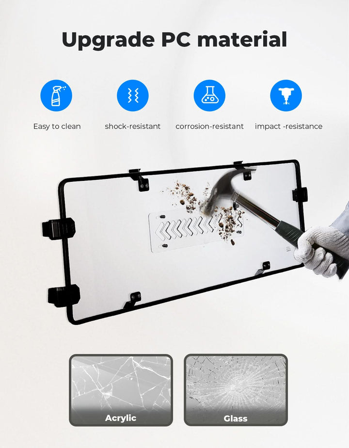 Rear Clear Windshield with Sliding Vents for Tracker 800SX - Kemimoto