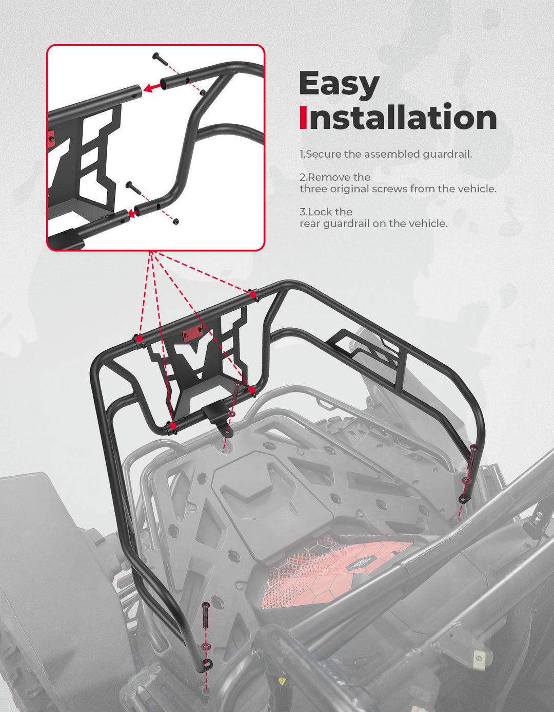 Bed Enclosure Rear Tailgate for CFMOTO ZFORCE 950 - Kemimoto