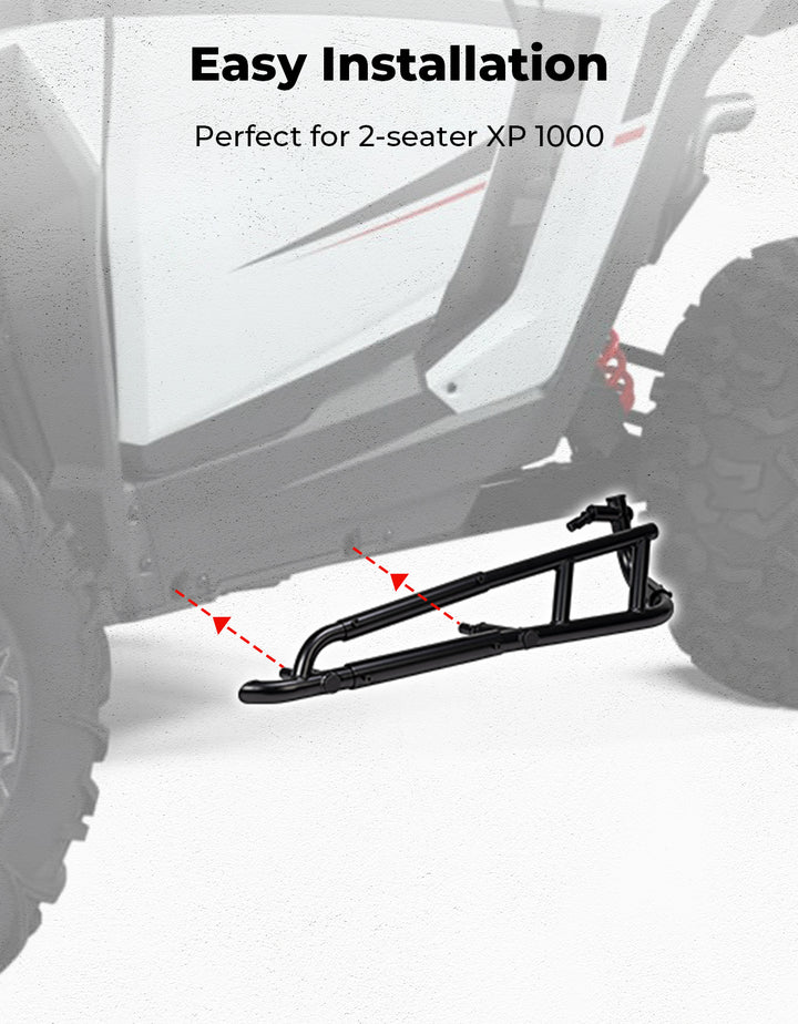 Heavy Duty Steel Nerf Bars Rock Sliders for Polaris RZR XP 1000/ XP 4 1000 2024-2025 - Kemimoto