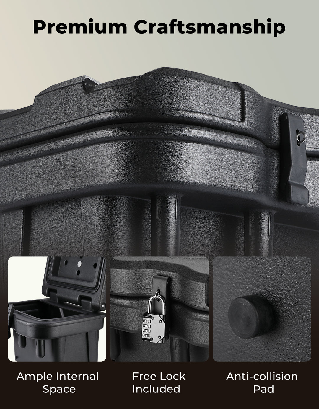 KEMIMOTO UTV Bed Storage Box 5.5GAL for Polaris Ranger 1000/XP 900 570 500 General 1000 4