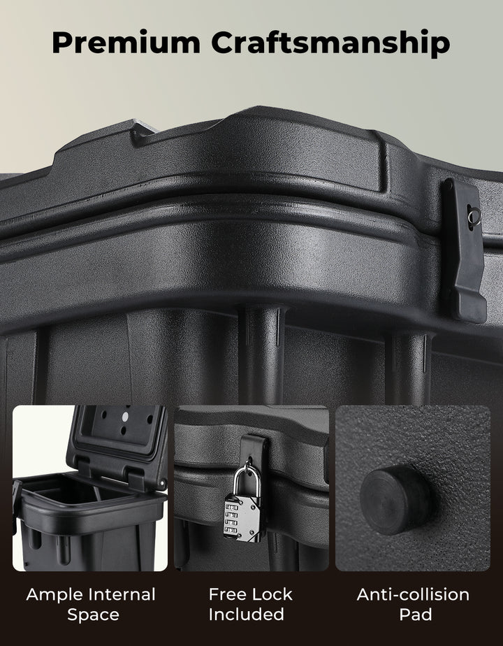 KEMIMOTO UTV Bed Storage Box 5.5GAL for Polaris Ranger 1000/XP 900 570 500 General 1000 4