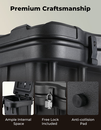 KEMIMOTO UTV Bed Storage Box 5.5GAL for Polaris Ranger 1000/XP 900 570 500 General 1000 4