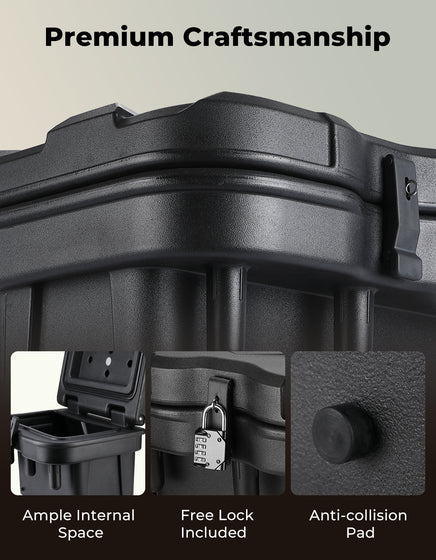 KEMIMOTO UTV Bed Storage Box 5.5GAL for Polaris Ranger 1000/XP 900 570 500 General 1000 4
