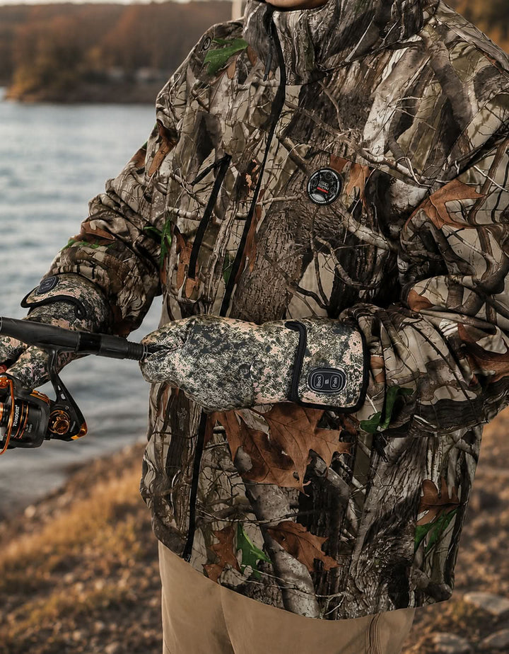 Camo Heated Hunting Gloves with Touchscreen