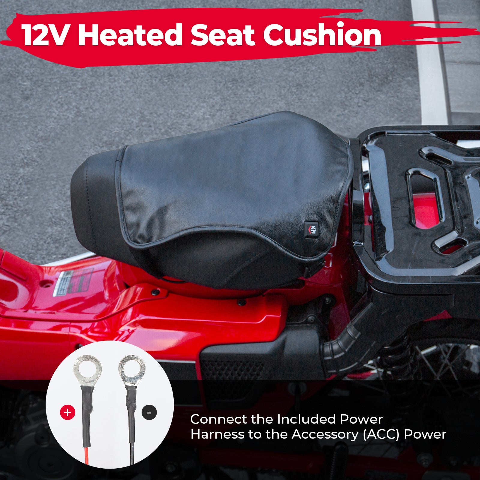 12V motorcycle heated seat cushion waterproof PU material