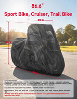 Heavy Duty 600D Tailpipe Heat Shield Motorcycle Cover