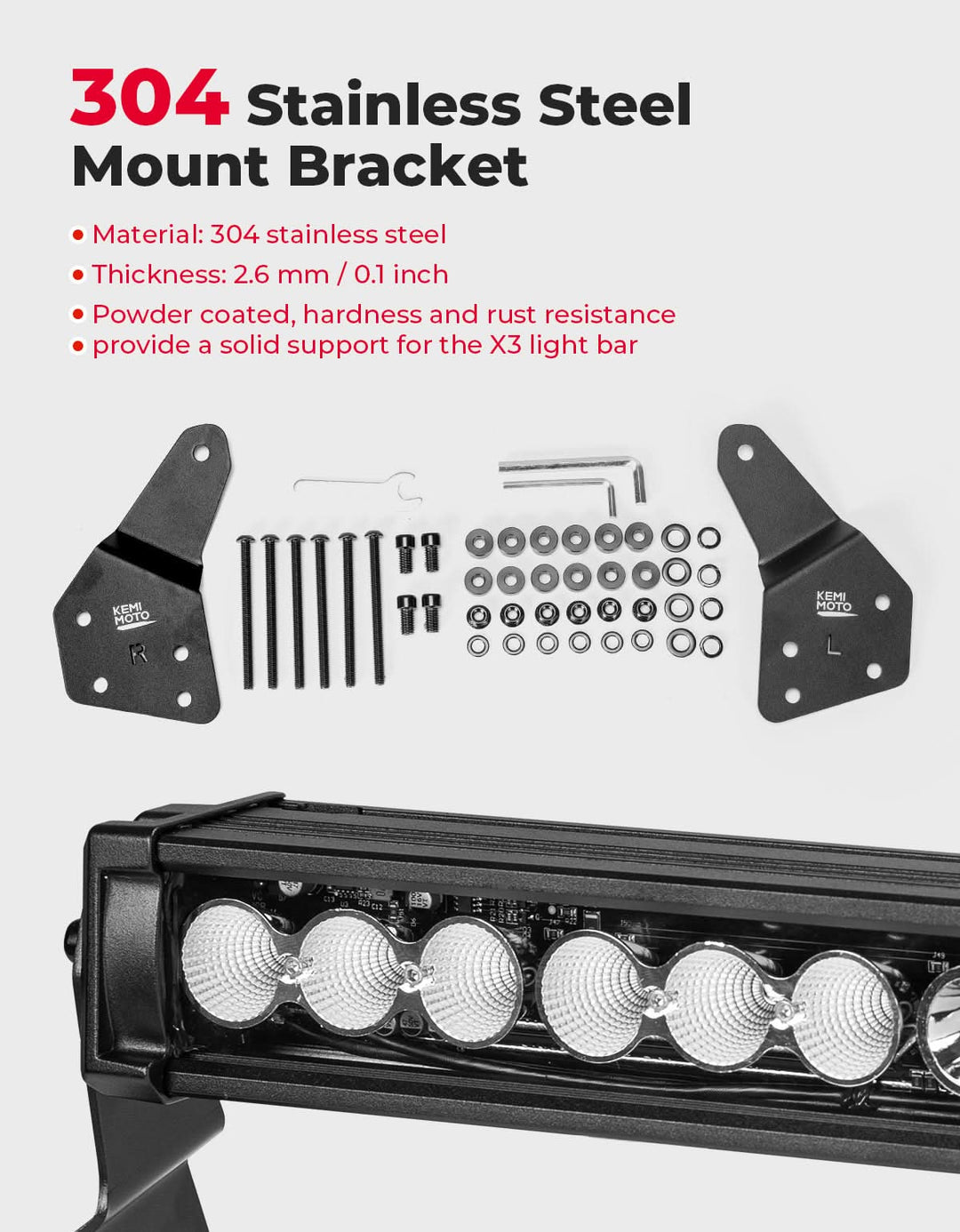 50" 390W RGB LED Light Bar for Can-Am Maverick X3 X3 Max R (2017–2025)