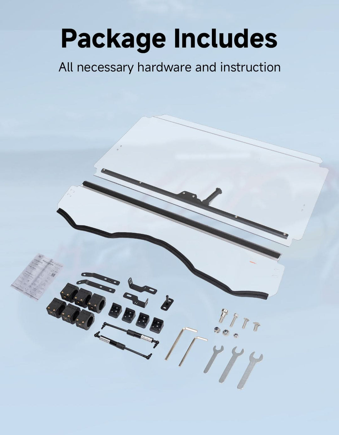 3-in-1 Flip Windshield For Can-Am Commander (2011–2020)