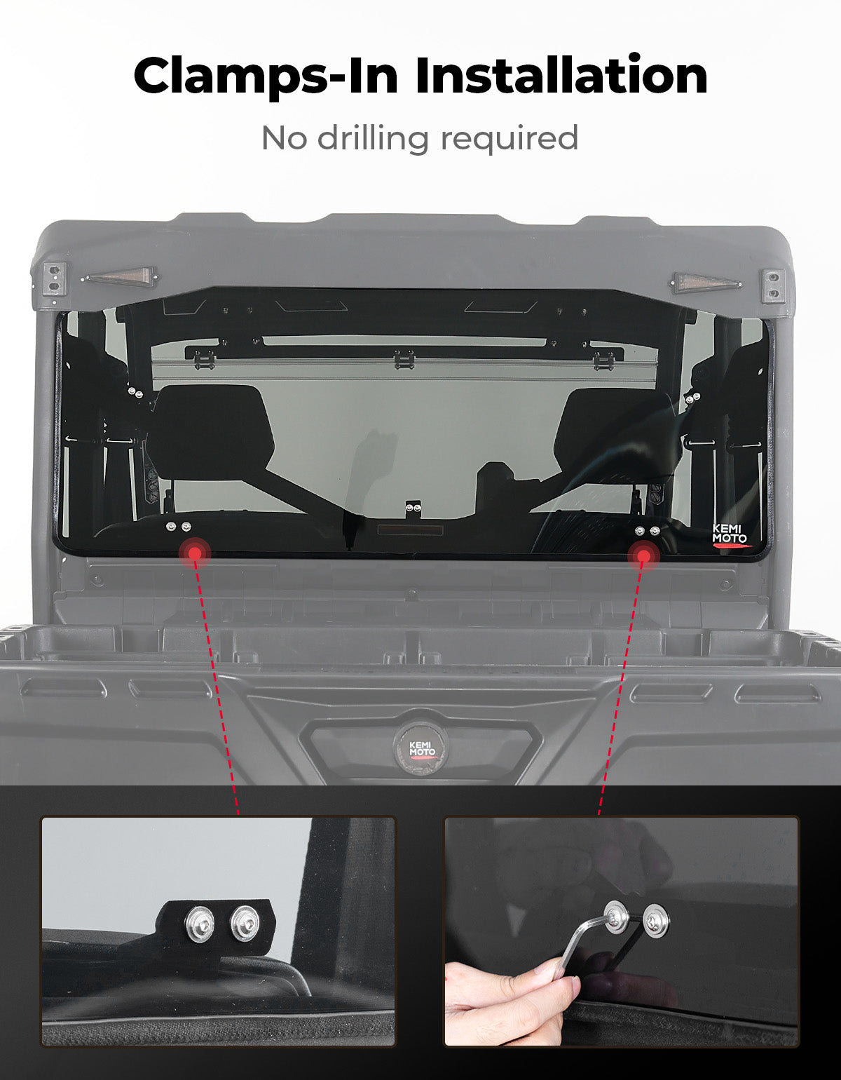 Windshield for Can Am Defender – Kemimoto