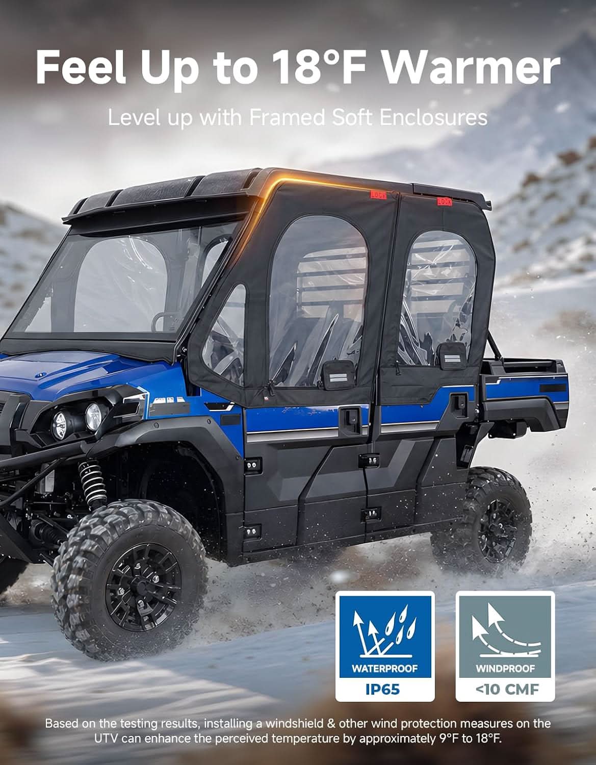 UTV Framed Upper Door Kits For Kawasaki Mule Pro