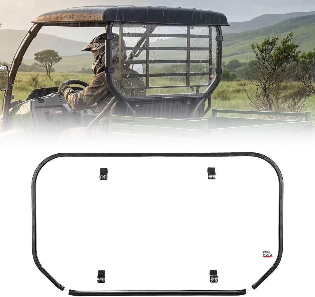UTV Rear Windshield For Kawasaki Mule SX - Kemimoto