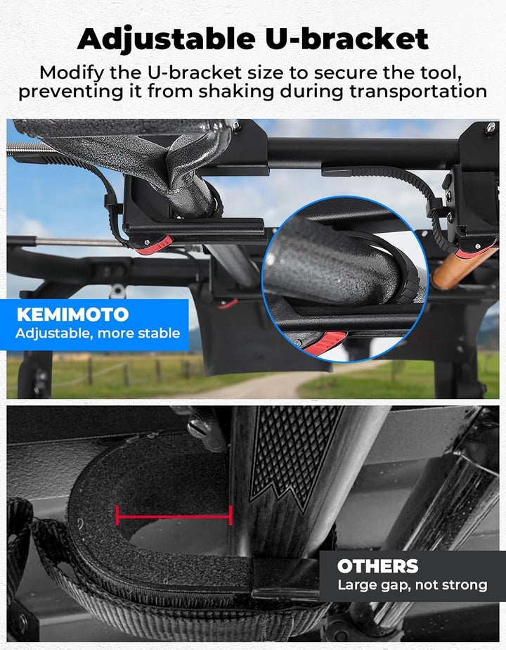 UTV Overhead Hunting Tool Holder Rack for Polaris Ranger - Kemimoto