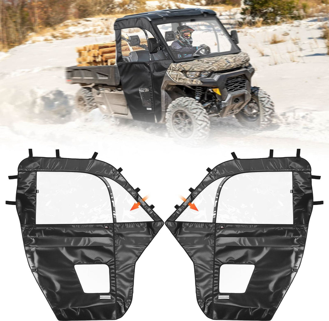 Full Soft Doors for Can-Am Defender HD5/7/8/9/10 – Kemimoto