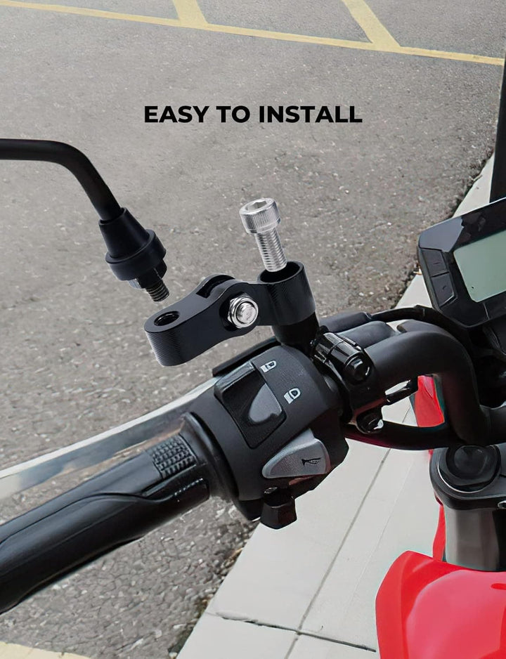 Universal Rear View Mirror Mount for Motorcycles - Kemimoto