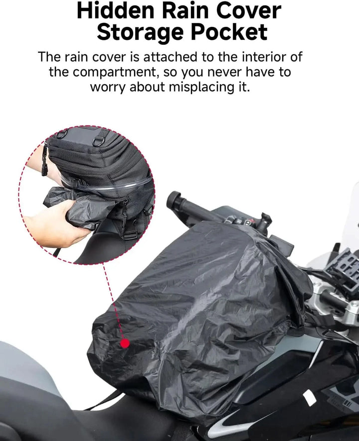 9-12L Motorcycle Tank Bag Backpack with Hydration Bladder