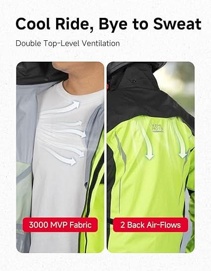 Waterproof Rain Suit For Motorcycle Riding - Kemimoto