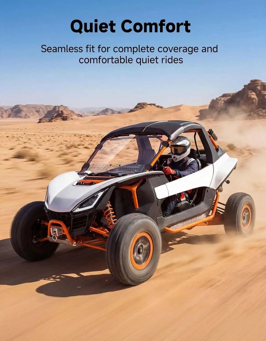 UTV 2 in 1 Vent Windshield, Ultra-Clear Shatter-Resistant for Segway Villain 2024+