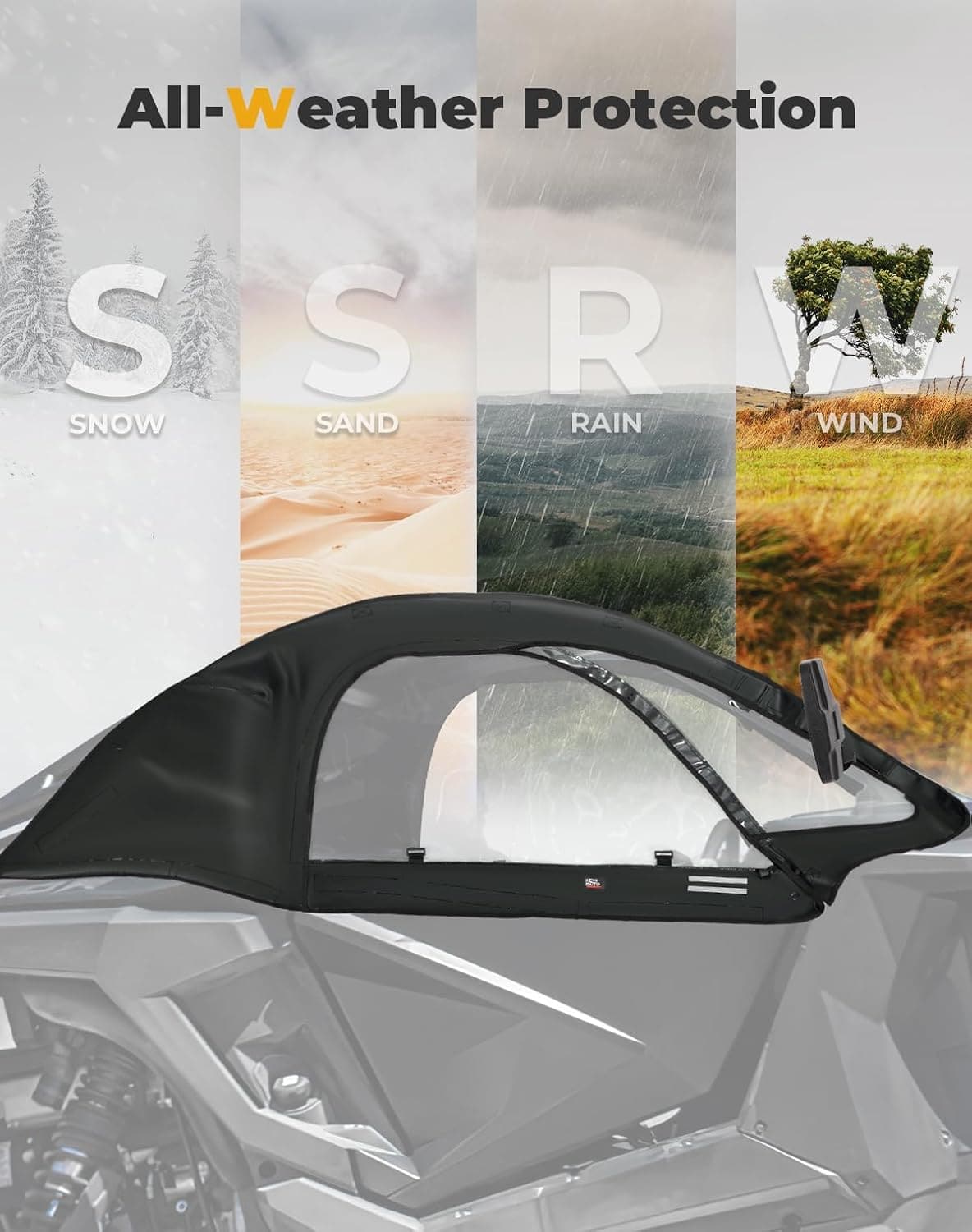 Upper Doors Soft Cab Enclosures for Polaris RZR PRO R 2022-2024 - Kemimoto