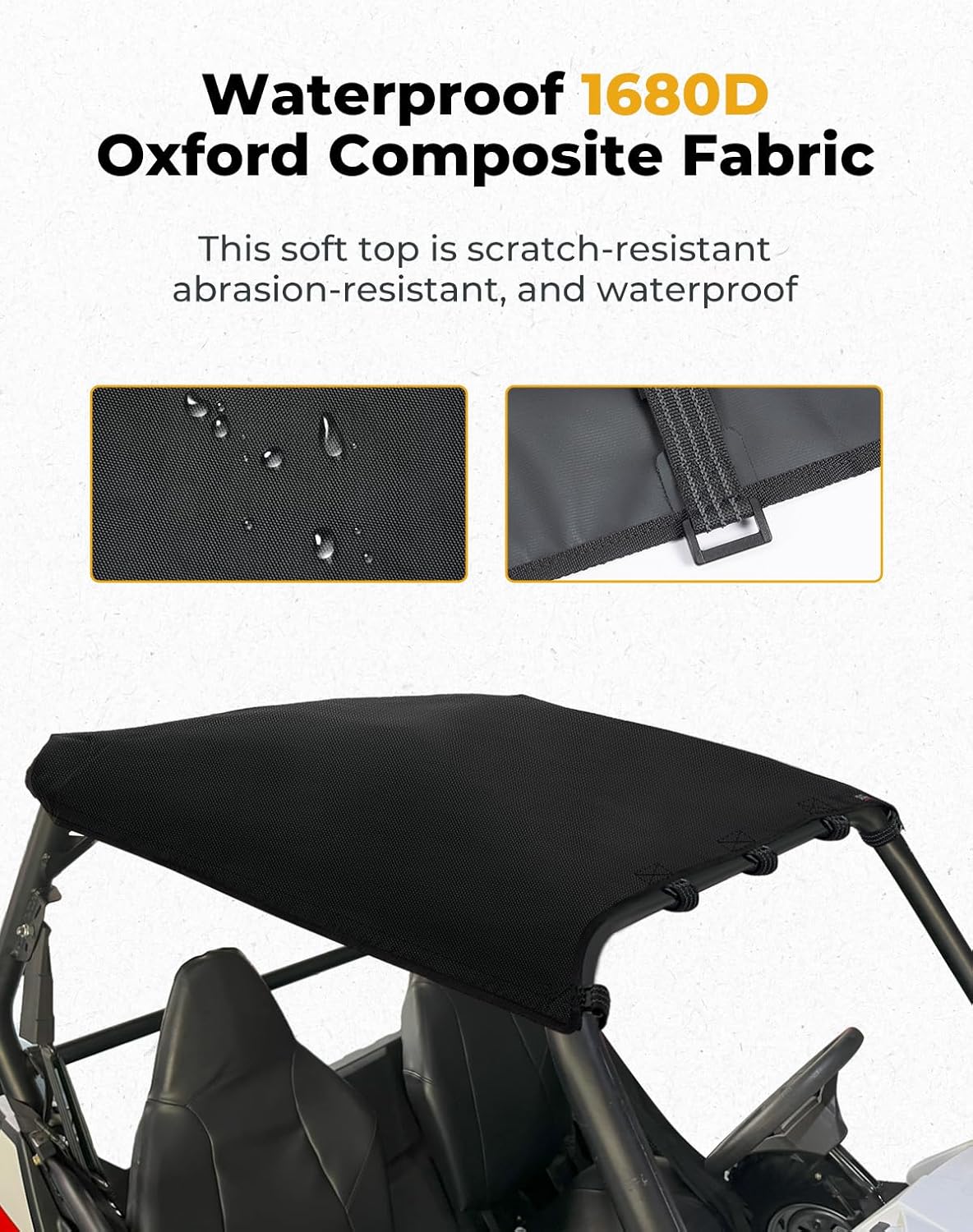 1680D Oxford Fabric Roof for RZR 570/Trail 570/800 - Kemimoto