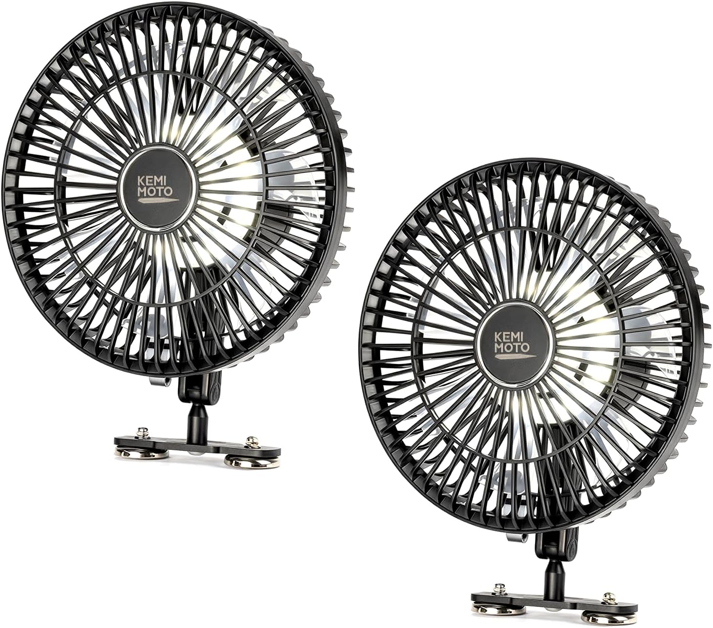 Magnetic Fan for Golf Cart & Forklift, EZGO RXV, Club Car (2-Pack)