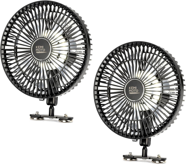 Magnetic Fan for Golf Cart & Forklift, EZGO RXV, Club Car (2-Pack)