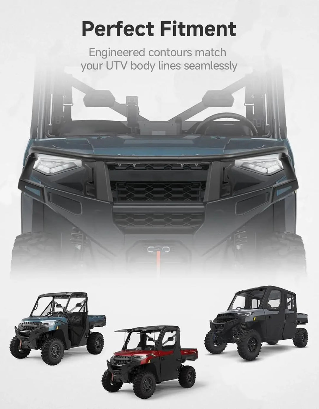 Front Upper Bumper Brush Guard, Rigid Steel for Polaris Ranger XP 1000 2025-2026