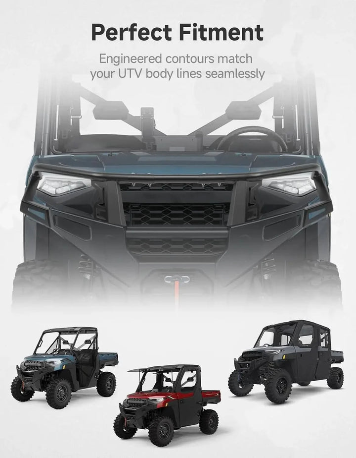 Front Upper Bumper Brush Guard, Rigid Steel for Polaris Ranger XP 1000 2025-2026