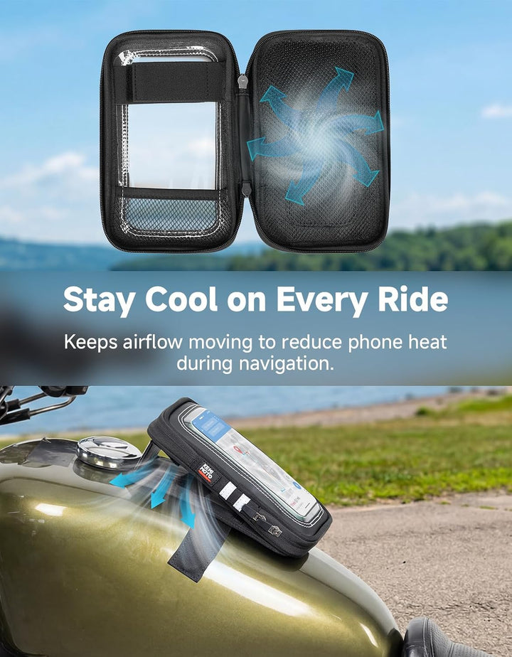 Motorcycle Phone Holder Bag with Touchscreen