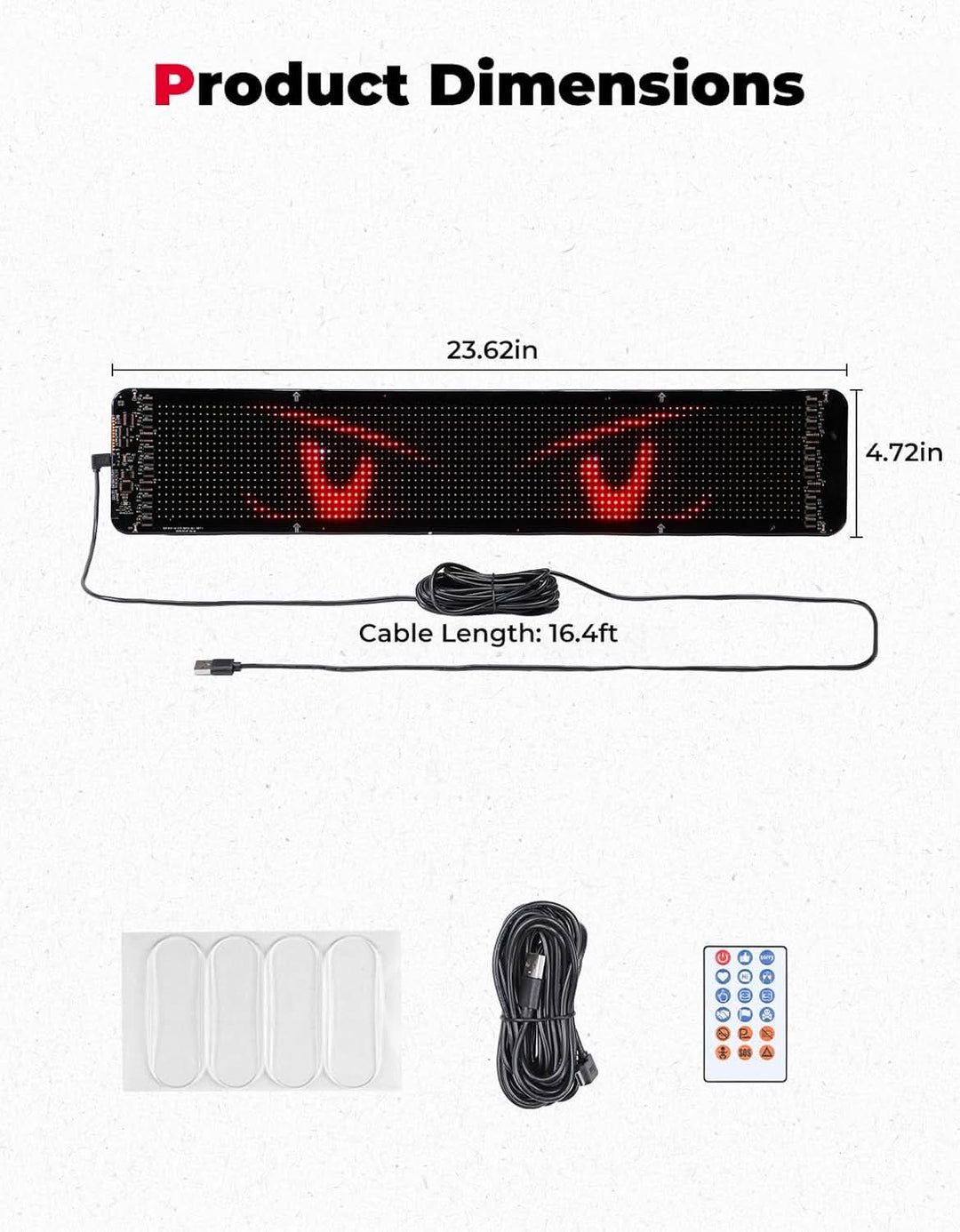 LED Digital Display Sign for Car & Golf Cart - Kemimoto