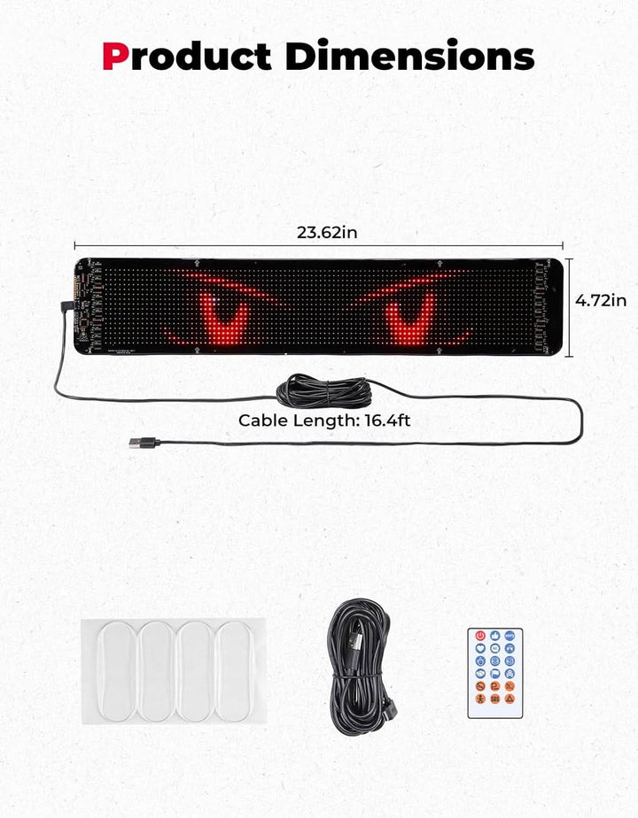 LED Digital Display Sign for Car & Golf Cart - Kemimoto