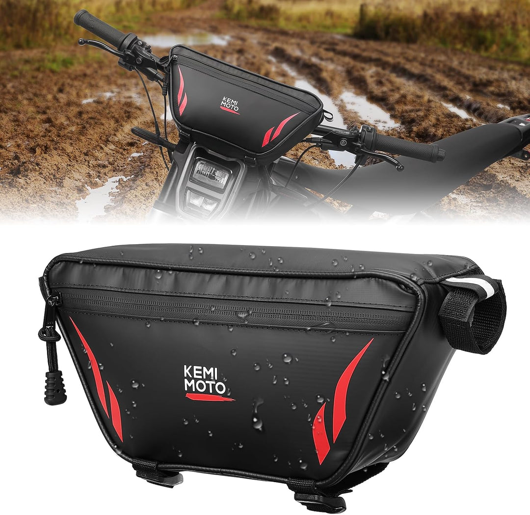 Waterproof Handlebar Bag for Electric Dirt Bike & Motorcycle
