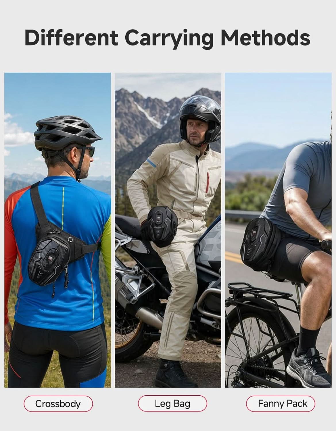 Motorcycle EVA Hard Shell Leg Bag for Men Women